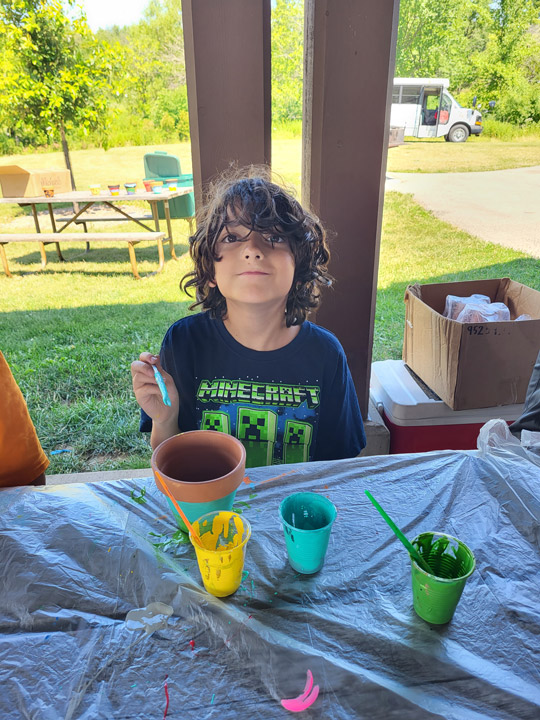 painting flower pots